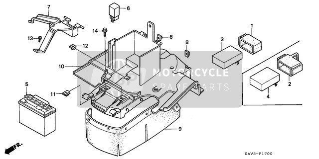 Honda SJ50 1993 Batteria per un 1993 Honda SJ50